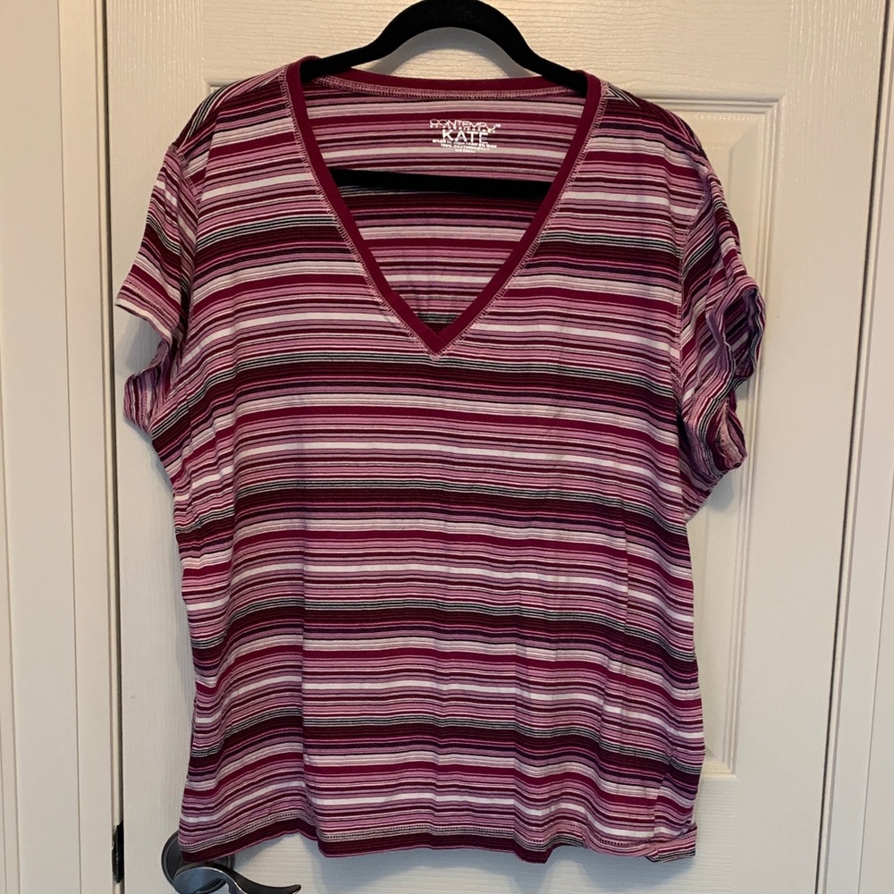 3/$15 Penningtons Striped V-Neck Tee
